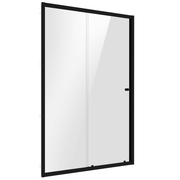 Sealey DH293 | Sliding Shower Door 1000 x 1850mm, 6mm Tempered Glass, Reversible - Black
