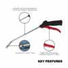 Sealey SA9133 | Air Blow Gun 250mm with 1/4"BSP Air Inlet & Safety Nozzle - Image 2